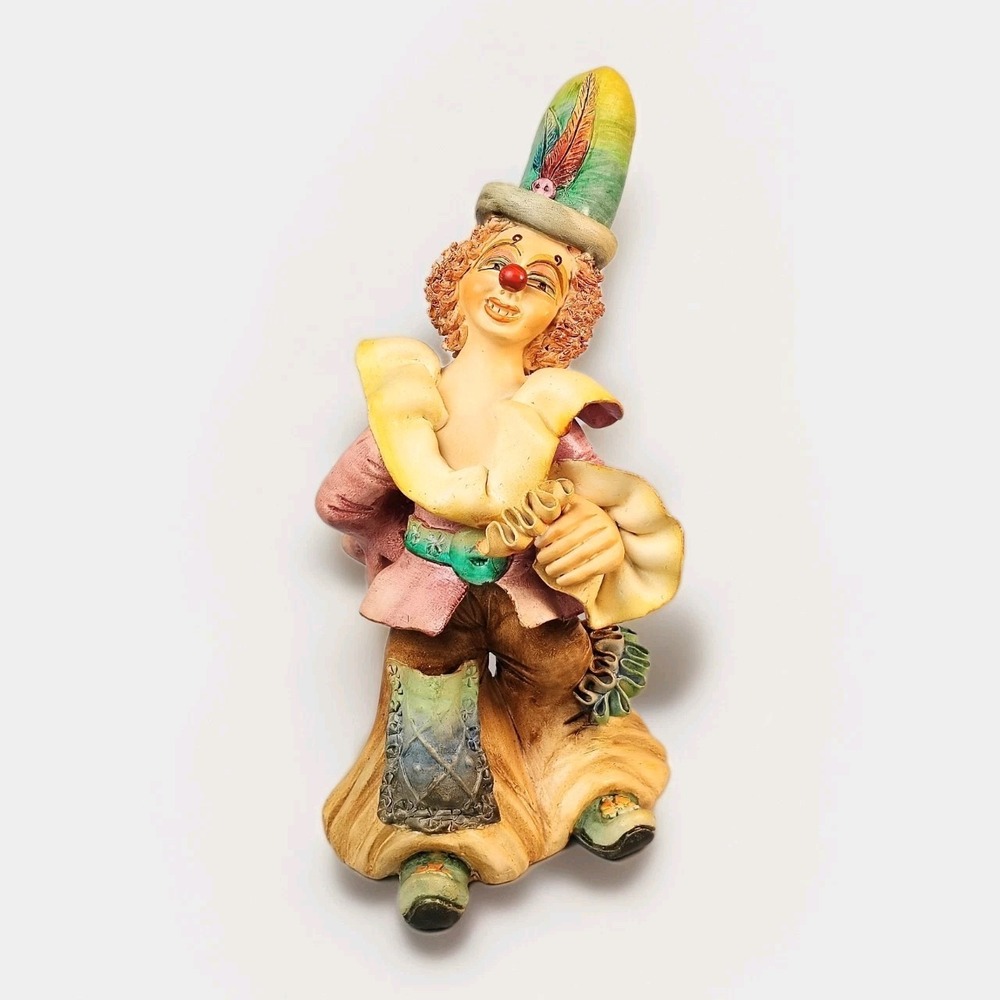 Guzman Columbia Collectible Hobo Clown with Bell Bottom Figurine 1970s 9" Tall